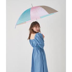 傘 長傘 雨傘 ビニール ”リフレクションアンブレラ” 3Dスクエア レディース メンズ