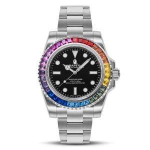 A BATHING APE 腕時計 TYPE 2 BAPEX CRYSTAL STONE メンズ A BATHING APE 腕時計 TYPE 2 BAPEX CRYSTAL STONE メンズ