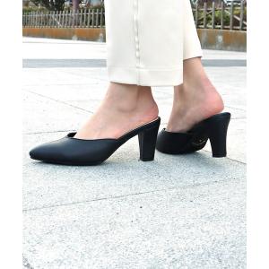 サンダル Liberty Doll / Vカット7cmチャンキーヒールミュール レディース