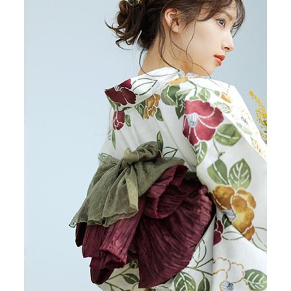 ゆかた姿を引き立てる。ふんわりジャガードレースへこ帯「K」 レディース