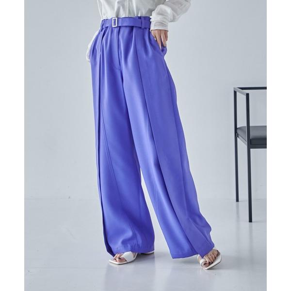パンツ スライクルアウトラインパンツ｜細見え/ウォッシャブル/春服 レディース