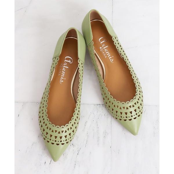 バレエシューズ パンプス レーザーカットフラットシューズ