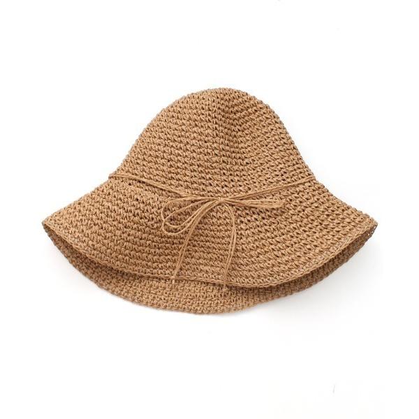 帽子 ハット Per sist ence/パーシエンス　シンプル細編みナチュラルハット レディース