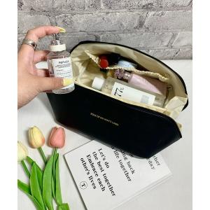 ポーチ ロゴ入り大容量コスメポーチ トラベルポーチ