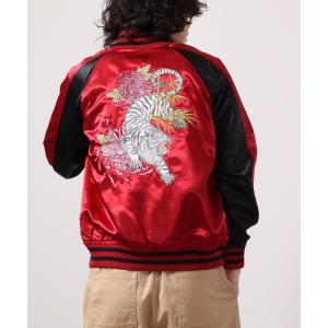 スカジャン　泥棒日記 希少】泥棒日記 スカジャン リバーシブル 鬼子母神 虎 幾何学