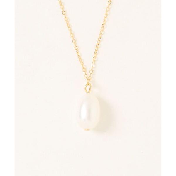 ネックレス 「W」「it」「MUSES」9x14mm淡水パールシルバーチェーンネックレス　「淡水パー...