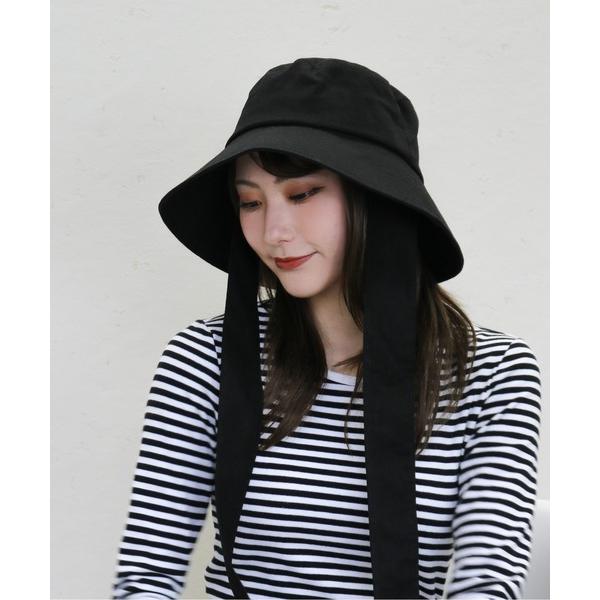 帽子 ハット Per sist ence/パーシエンス　リネンリボンバケットハット レディース