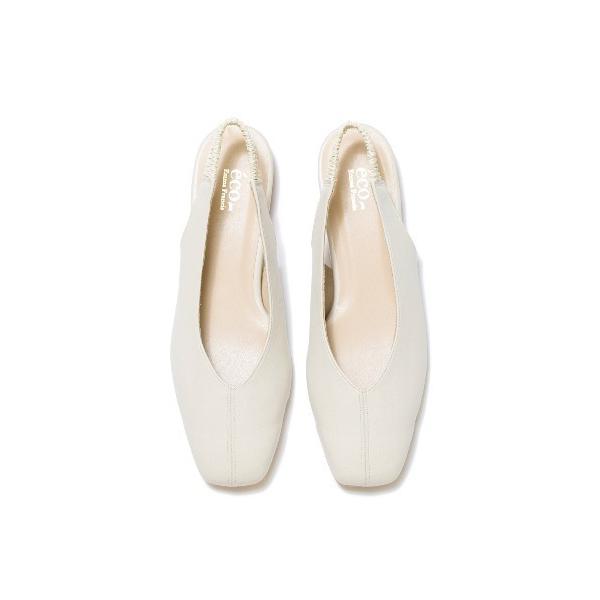 サンダル スクエアトゥ バックストラップ ミュール レディース