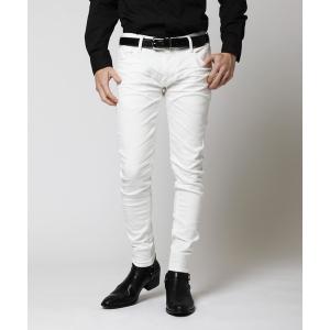 ジーンズ VANQUISH / ヴァンキッシュ ワンウォッシュ パワーストレッチ スキニー ホワイト デニムパンツ メンズ