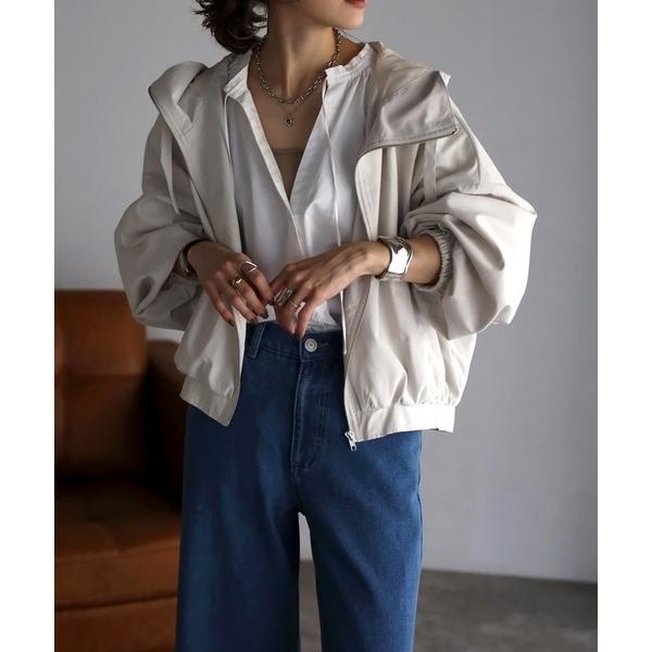 マウンテンパーカー ウインドブレーカー ピーチスキンショートマウンテンパーカー レディース