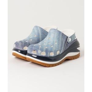 レディース サンダル crocs Classic Mega Crush Denim Clog / クロックス クラシック メガ クラッシュ デニム ク｜zozo