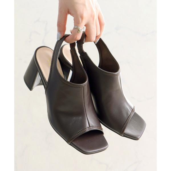 サンダル スクエアトゥブーツサンダル レディース