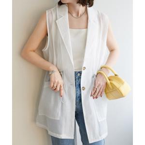 ベスト シアーギャザーウエストベスト