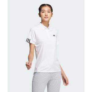 ポロシャツ レディース エンボスプリント 半袖ボタンダウンシャツ「adidas Golf/アディダスゴルフ」｜zozo