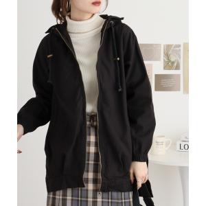 マウンテンパーカー ウインドブレーカー atONE 裾タックフードジャケット レディース