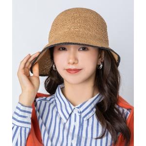 帽子 ハット ペーパーブリムラインハット レディース