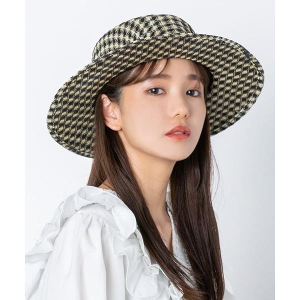 帽子 ハット パターンカンカン帽 レディース メンズ
