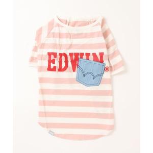 犬 服 EDWIN/デニムポケットボーダーＴシャツ中型犬サイズ