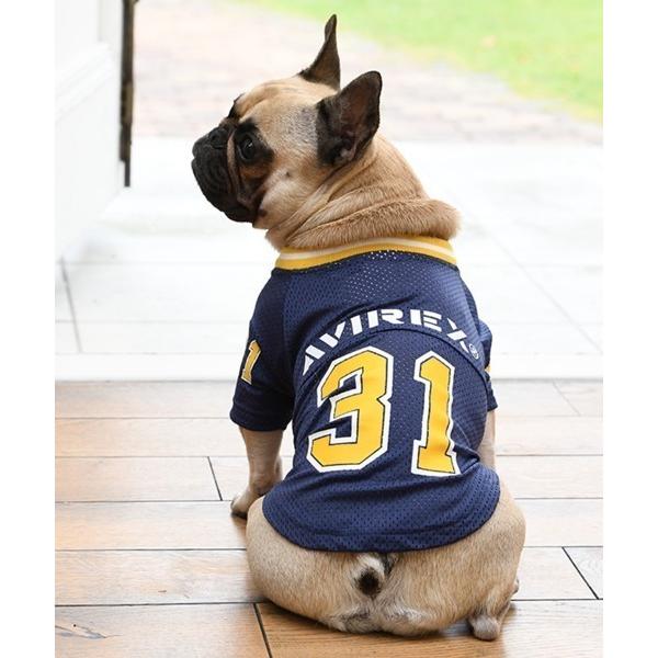 犬 服 AVIREX/メッシュフットボールTEE