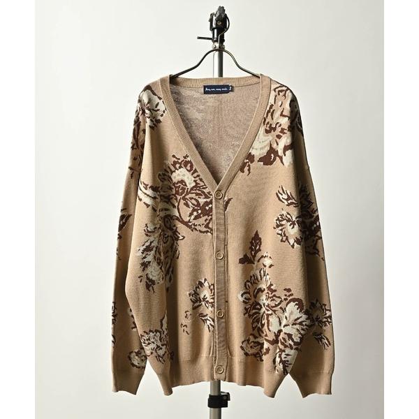 カーディガン many men many mind/14GGサマーニットバティック柄ルーズシルエット...