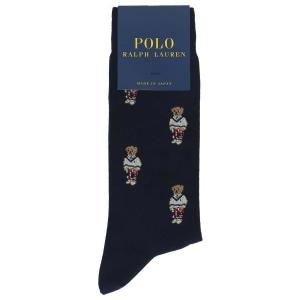 靴下 POLO RALPH LAUREN メンズ オーガニックコットン クリケットベア総柄