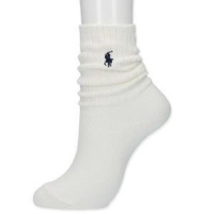 レディース 靴下 POLO RALPH LAUREN レディース ワンポイント 22cm丈 ローゲージ リブソックス 03207538｜zozo