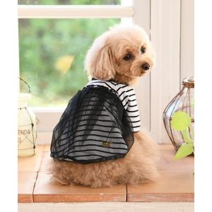 犬 服 ROPE' PICNIC/ベアトップ切り替えチュールワンピース