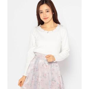 レディース ニット スカラップビジューニット｜ZOZOTOWN Yahoo!店