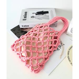 ハンドバッグ フィッシュネット巾着ハンドバッグ