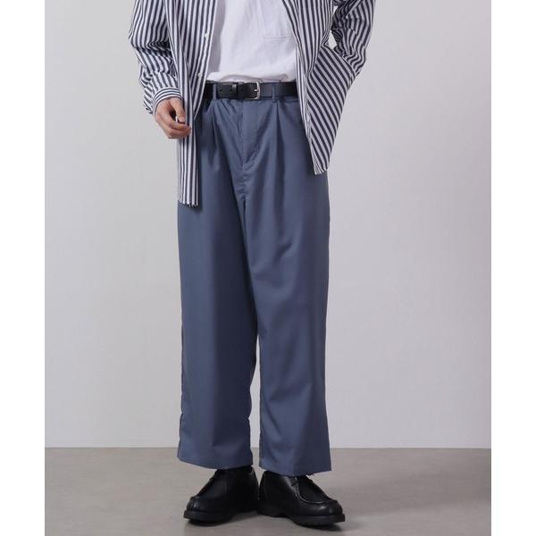 スラックス ワイドカラー ストレッチ アンクルパンツ メンズ レディース