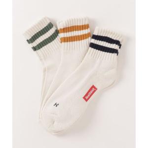 靴下 メンズ Healthknit/ヘルスニット ラインソックス/191-3668