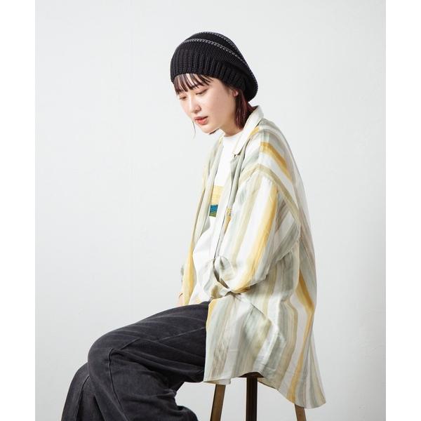 ニット帽 ニットキャップ Stripe Knit Tam Beret / ボーダーニットタムベレー ...