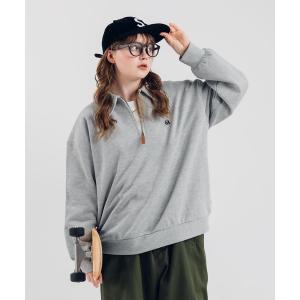 スウェット ハーフジップスウェット