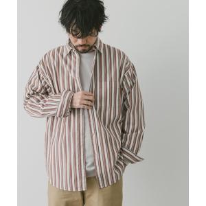 シャツ ライトオックスストライプレギュラーカラーシャツ メンズ