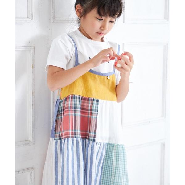 ワンピース パッチワークキャミワンピース80〜140cm キッズ 子供服 女の子