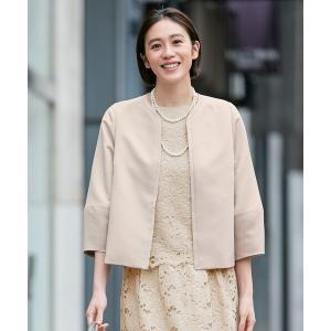 ジャケット ノーカラージャケット 「VERYコラボ 」トリアセ ダブル