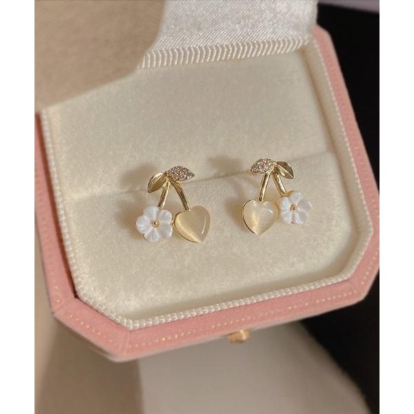 ピアス チェリー型デザインピアス レディース
