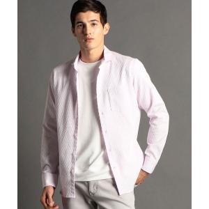 シャツ ヘリンボンジャカード ストレッチシャツ メンズ