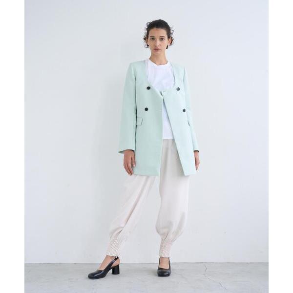 コート アウター 「セットアップ対応商品」ドライダブルクロスノーカラージャケット レディース