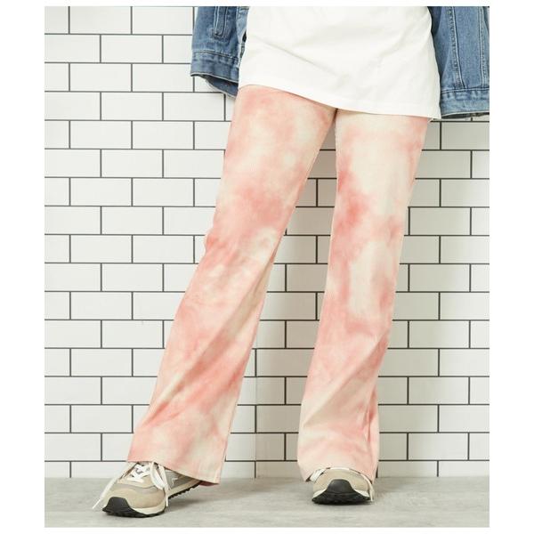 パンツ タイダイコーデュロイフレアパンツ レディース