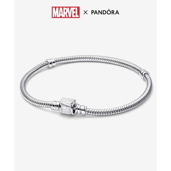 ブレスレット マーベル ロゴ クラスプ スネークチェーン ブレスレット レディース メンズ