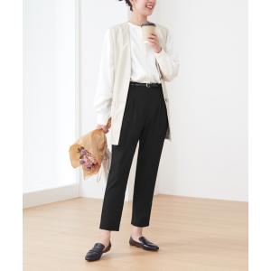 パンツ Tuche/トゥシェ ストレッチパンツ テーパードスタイル レーヨン混 アンクル丈 レディース