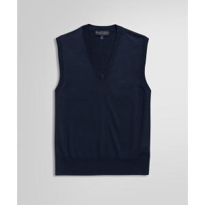 ベスト ジレ スーピマコットン Ｖネックベスト メンズ