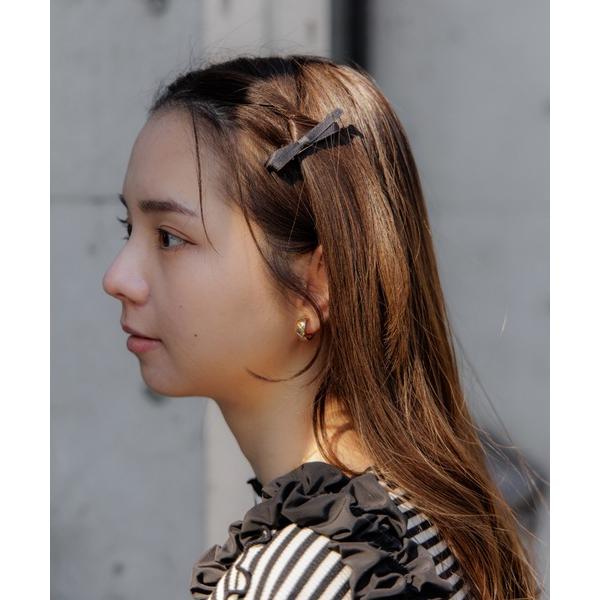 ヘアピン サテンリボンクリップ