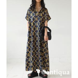 ワンピース レトロ柄デザインワンピース レディース