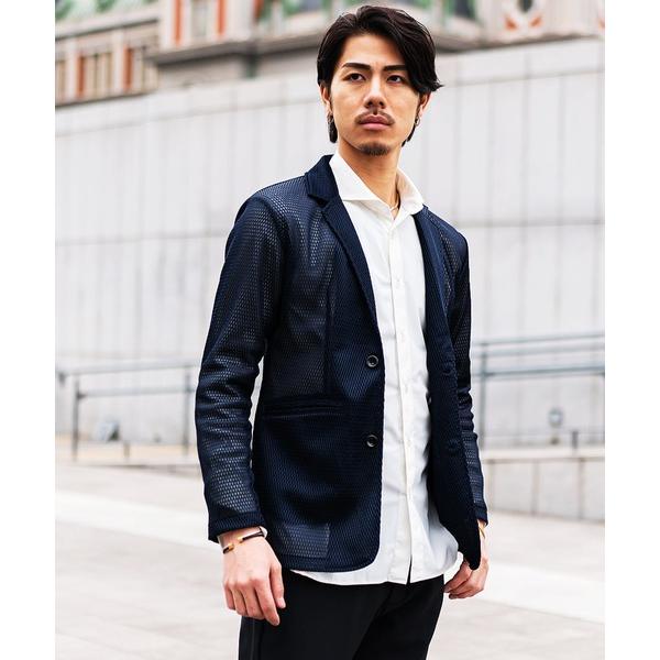ジャケット テーラードジャケット 「SOMEDIFF」ハニカムメッシュテーラード メンズ 軽量 ジャ...