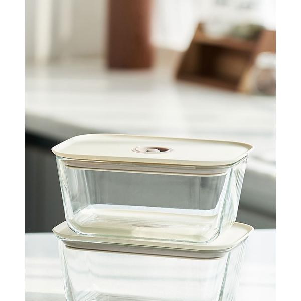 キッチン FIKA GLASS 耐熱ガラス製食品保存容器 四角タイプ 1380ml単品