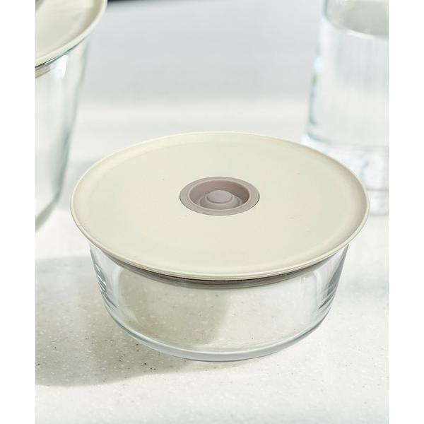 キッチン FIKA GLASS 耐熱ガラス製食品保存容器 丸型タイプ 850ml単品