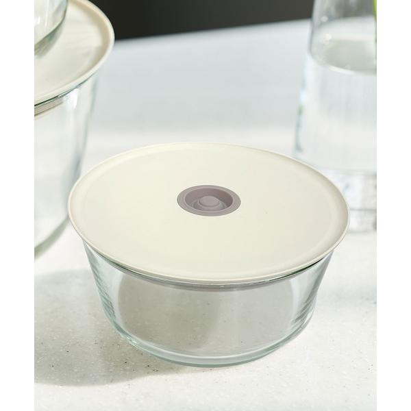 キッチン FIKA GLASS 耐熱ガラス製食品保存容器 丸型タイプ 1550ml単品