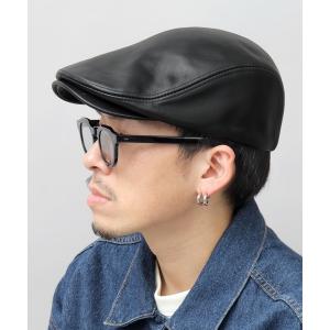 帽子 ベレー帽 メンズ 本革 レザー ハンチング メンズ レディース